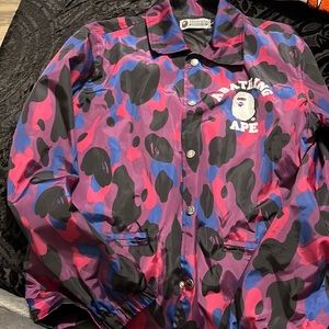 Mens A Bathing Ape Camo Windbreaker